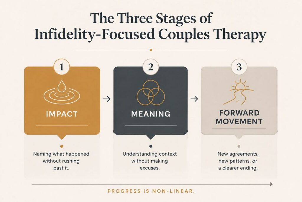 three-stages-infidelity-couples-therapy-orpen-therapy.jpg): Three-stage diagram showing impact, meaning, and forward movement in infidelity-focused couples therapy — Orpen Therapy Seattle